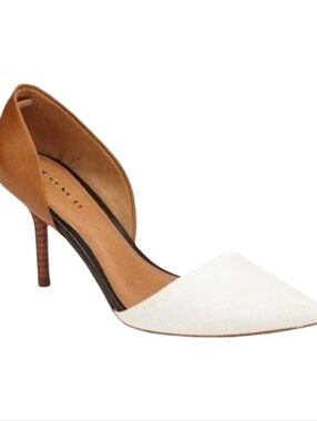Coach Belle d'Orsay Two-Tone Kitten Heel Pumps 7.5